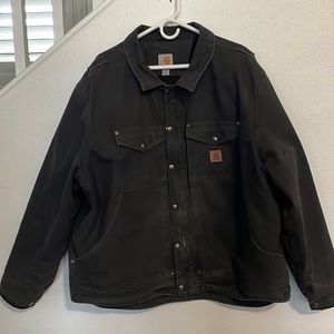 Carhartt black washed duck canvas jacket. Mens size 2xl
